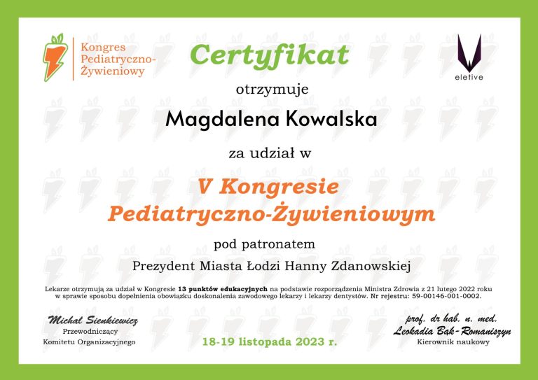 IV-Kongres-Pediatryczno-Zywieniowy-Certyfikat-Magdalena Kowalska-18-11_19-11_page-0001